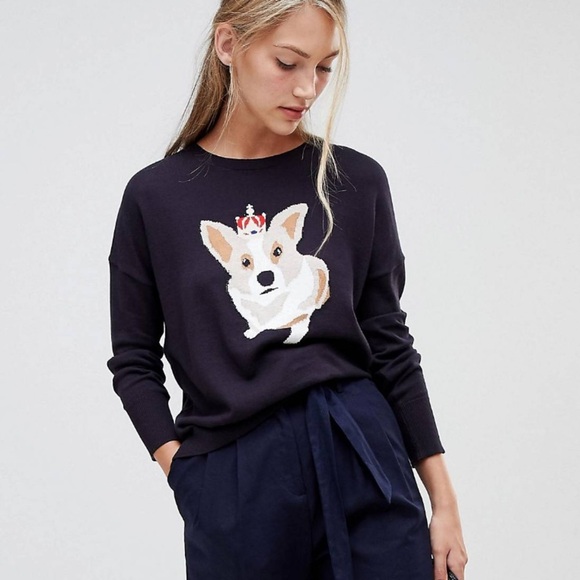 French Connection Corgi Crown Lightweight Long Sleeve Sweater - Picture 1 of 7